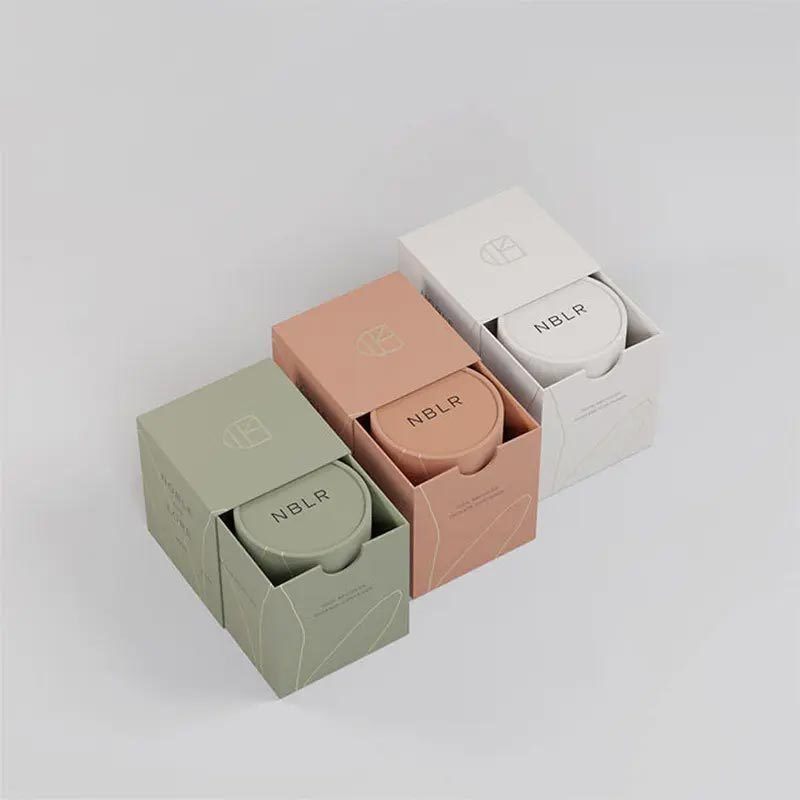 Wholesale Drawer Packaging Luxury Baby Skincare Package Eco Friendly Square Skincare Packaging Box Candle Jar Gift Box