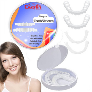 Teeth Veneers Whitening Dentures Imitation Braces Temporary False Teeth Cover Perfect Smile Comfortable Fit Denture Veneers Kit