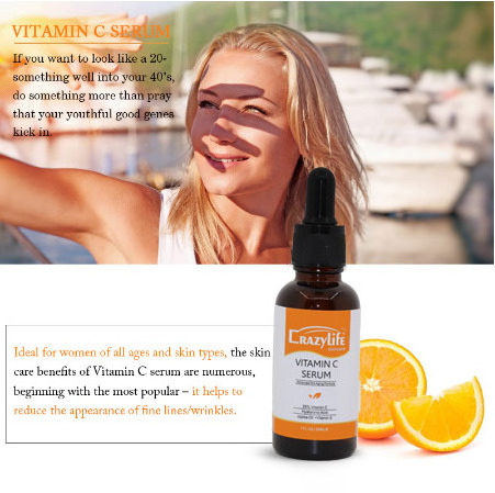 Vitamin C Liquid Serum Anti-aging Whitening VC hyaluronic acid Face Serum Moisturising Brighten Facial Skin Care