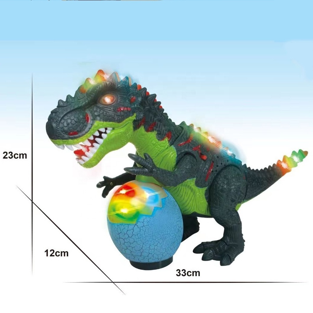 2022 Tyrannosaurus rex with light music Electric Universal Wheel Dinosaur Toy Dinosaur Model Toy