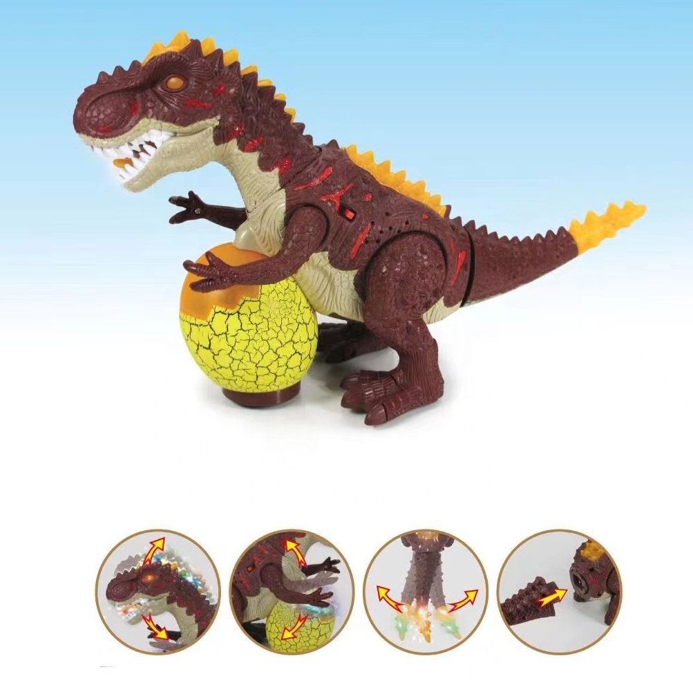 2022 Tyrannosaurus rex with light music Electric Universal Wheel Dinosaur Toy Dinosaur Model Toy