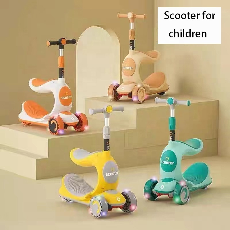 hot sale new design best multi-function three-in-one children's scooter kids' toy car swing car baby sliding car shake horse toy