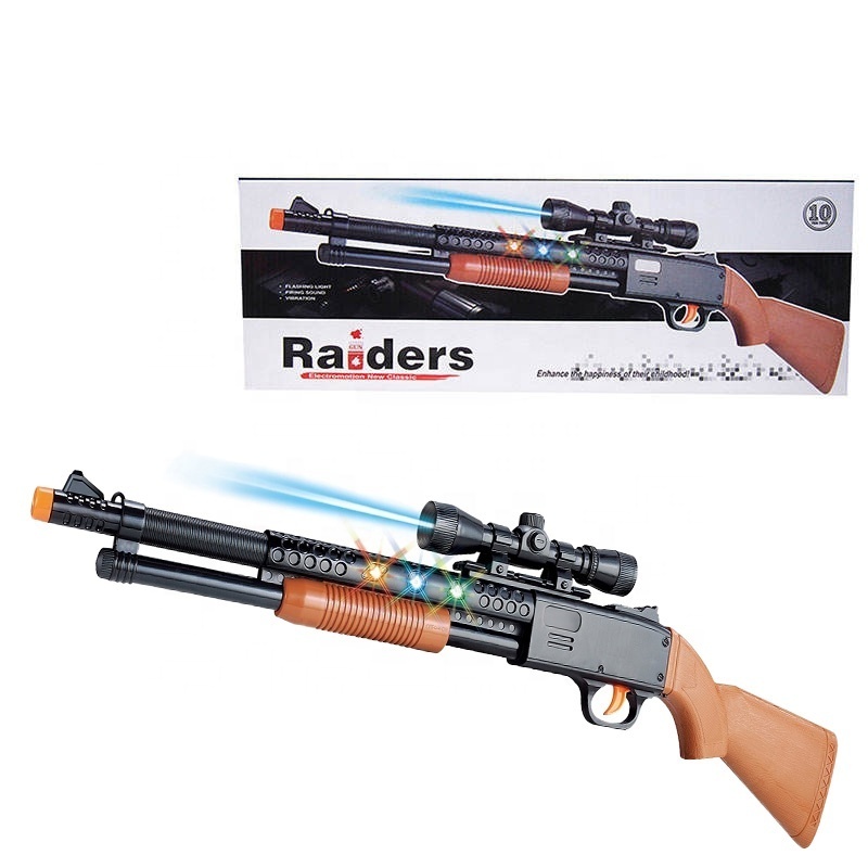 Acousto-optic shotgun toy kids electric gun toy simulates sniper rifle model with vibration