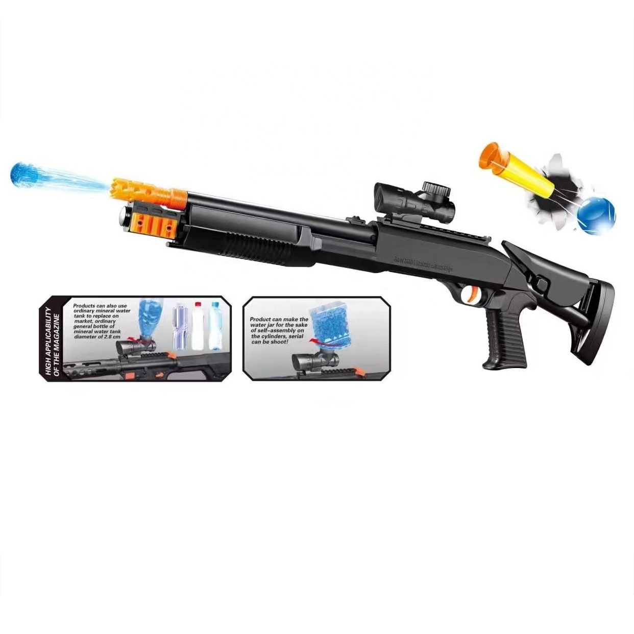 Children's can fire suction cup soft projectile G140B sniper gun water bomb gun toy boy's gift gel burster