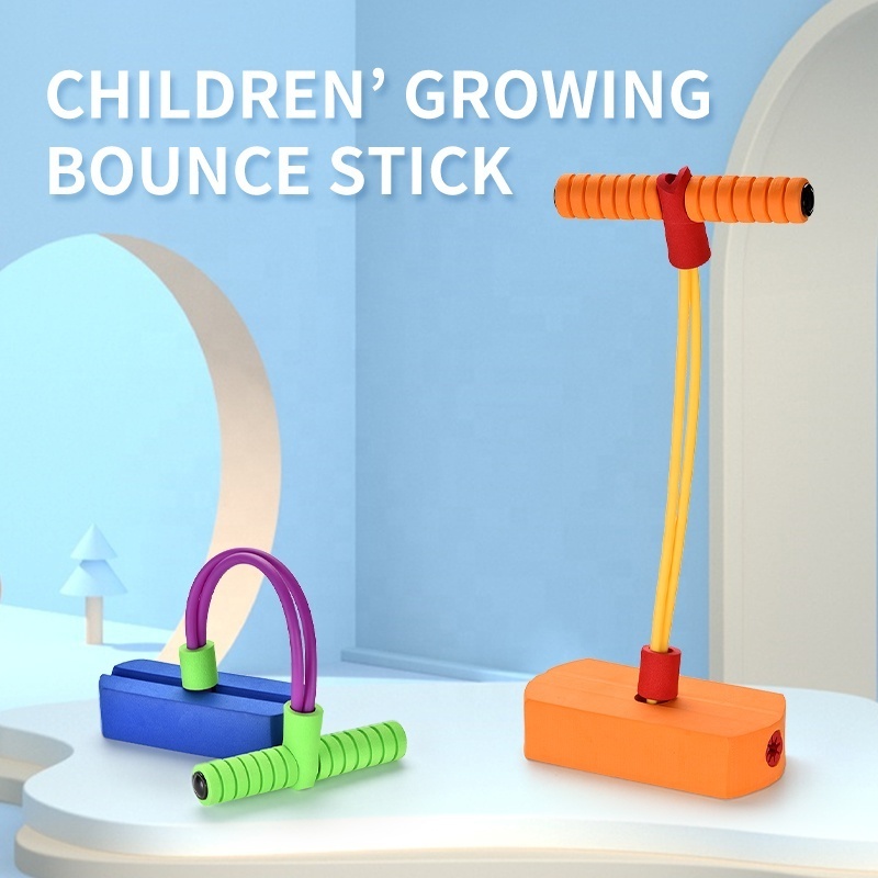 Children jumper bounce foam frog pogo jumper toy growing bounce sense training pogo stick jumping stilts shoes for kid jump pogo