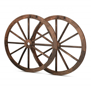 12" diameter wagon wheel wall hanging decoration  wooden wheels for garden decorations