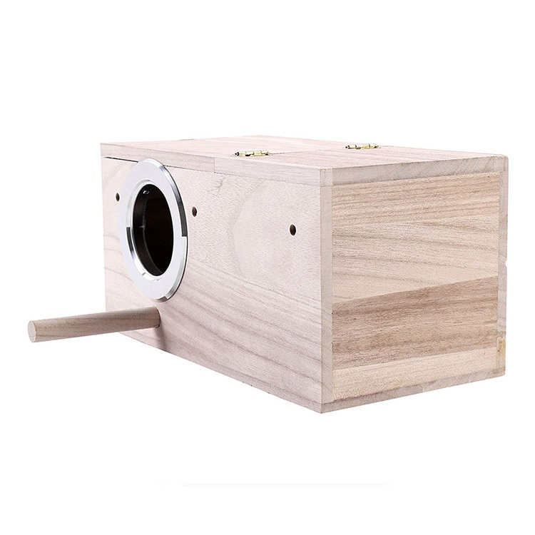 Wood Birds Breeding House Large Bird Cage Metal Wraparound Birdhouse Squirrel House Wood Bird Houses Box With Stand