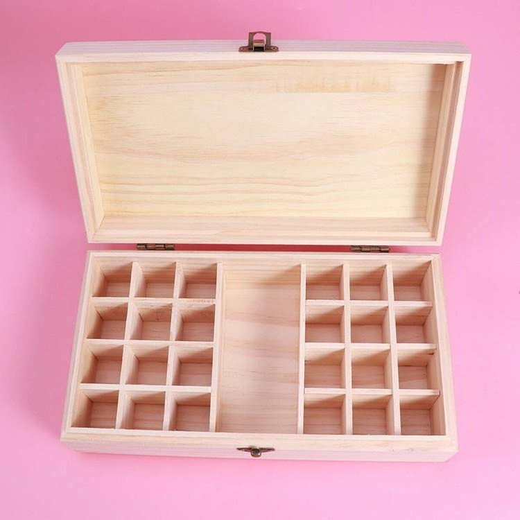 Multifunction Essential Oil Wooden Box Organizer Large Wood Storage Case Protector Essential Oil Wooden Case Box Storage Large