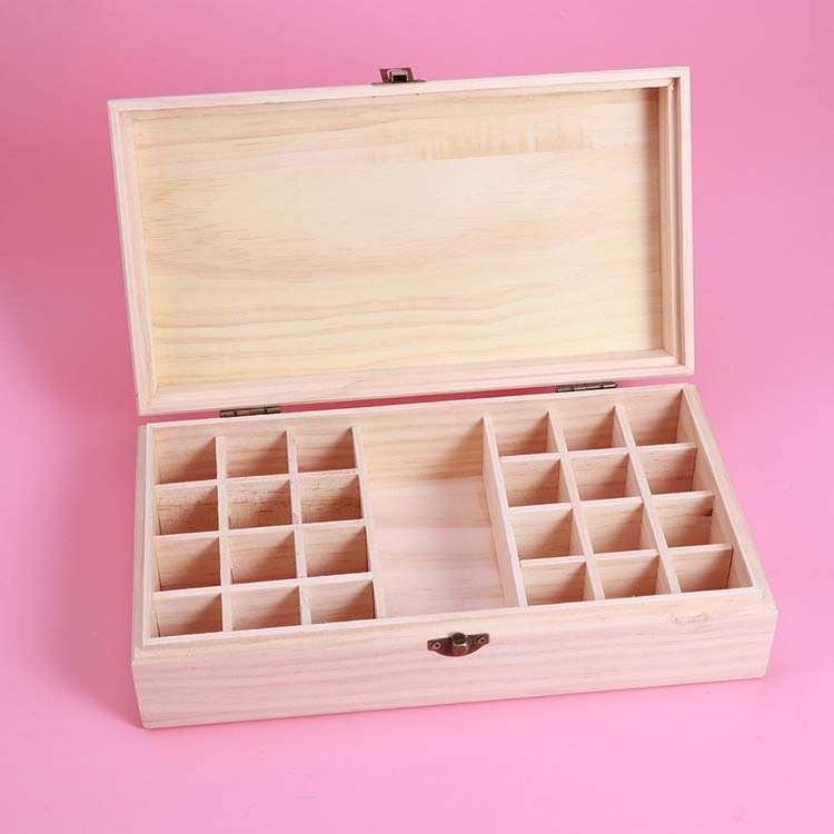 Multifunction Essential Oil Wooden Box Organizer Large Wood Storage Case Protector Essential Oil Wooden Case Box Storage Large