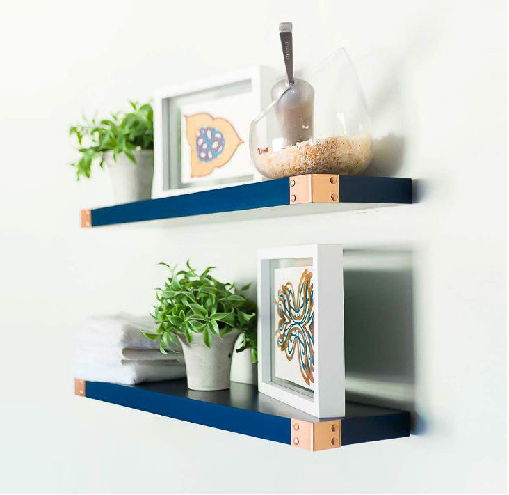 Storage Racks Shelving Units Dark Blue Wall Decorative Storage Board Wall Mount Shelf Floating Wall Shelves Home Decor