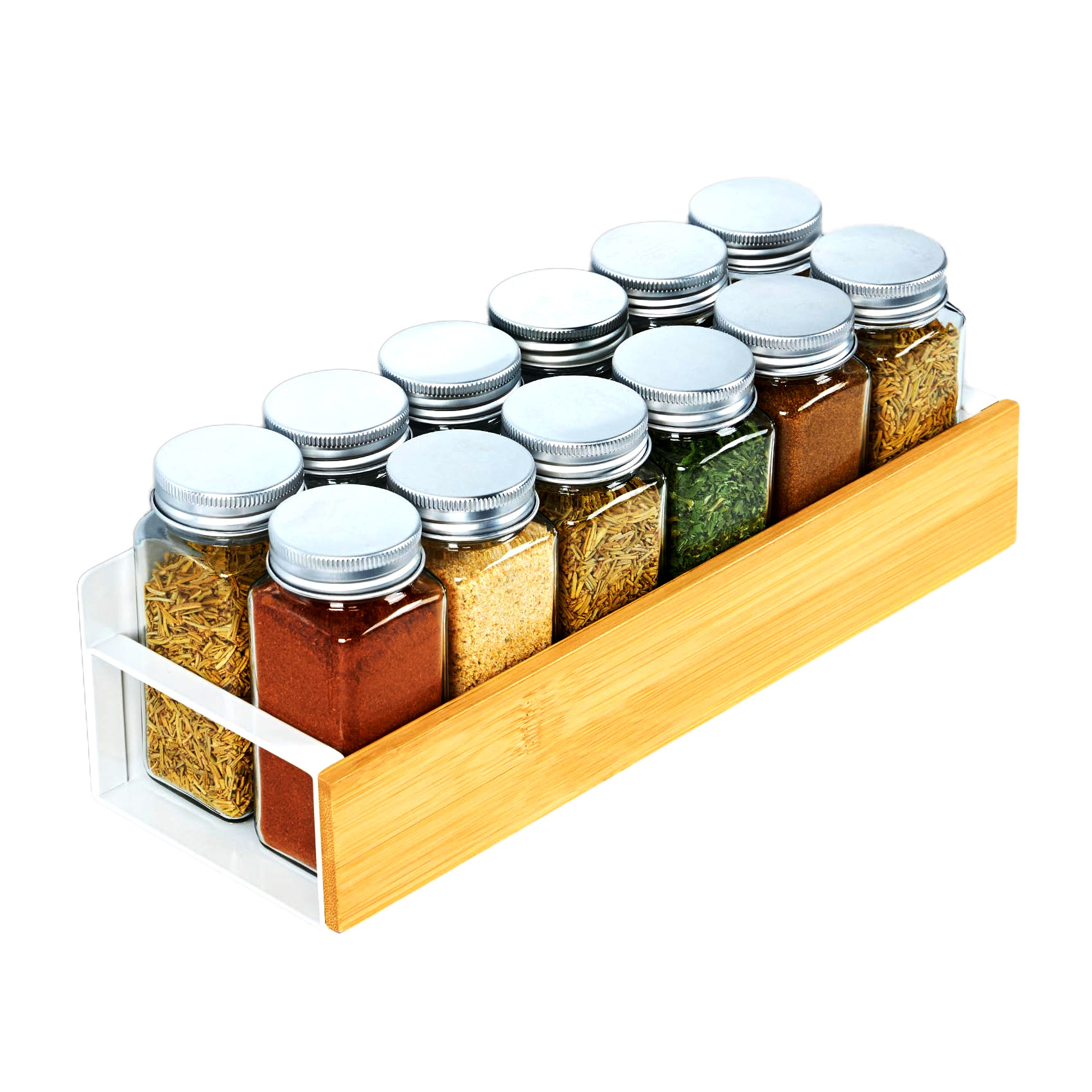 Kitchen Spice Jar Organizer Moveable Fridge Storage Organizer Strong Magnetic Spice Racks For Refrigerator Kitchen