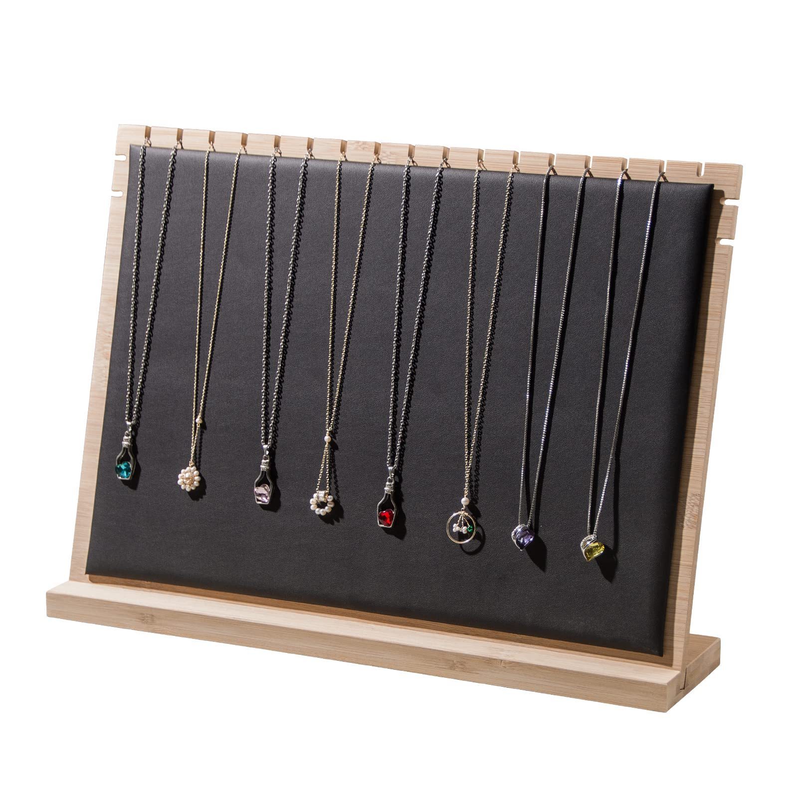 Hanging Bamboo Wood Jewelry Rack Bracelet Storage Rack Sweater Chain Professional Jewelry Display Stand Rack