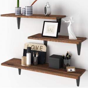 Customize Wall Shelf Home Decor Bathroom Kitchen Wall Storage 3 Wood Shelves Mount Decoration Furniture Floating Wall Shelf