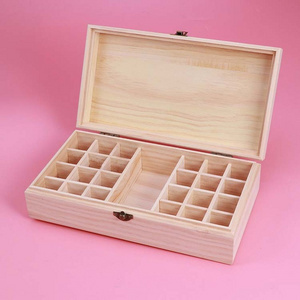 Multifunction Essential Oil Wooden Box Organizer Large Wood Storage Case Protector Essential Oil Wooden Case Box Storage Large