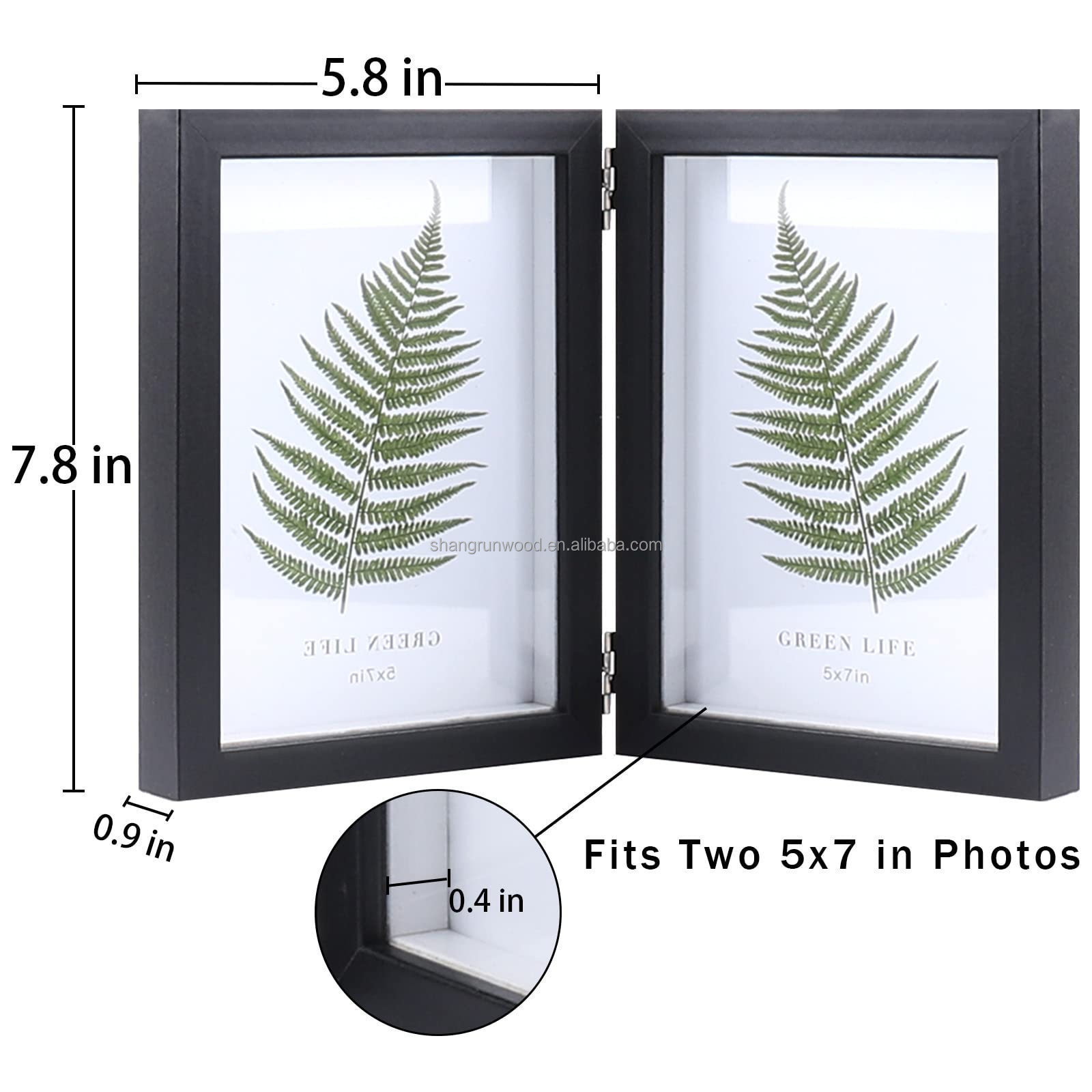 Modern Concise Double 5x7 Wholesale Photo Frame White Wood Art Picture Photo Frame Shadow Box Frame