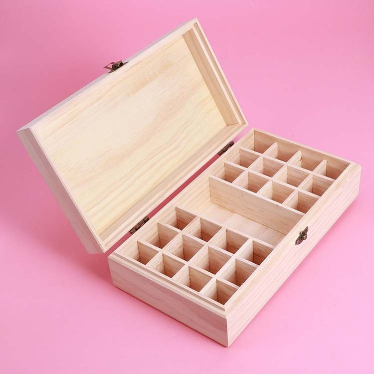 Multifunction Essential Oil Wooden Box Organizer Large Wood Storage Case Protector Essential Oil Wooden Case Box Storage Large