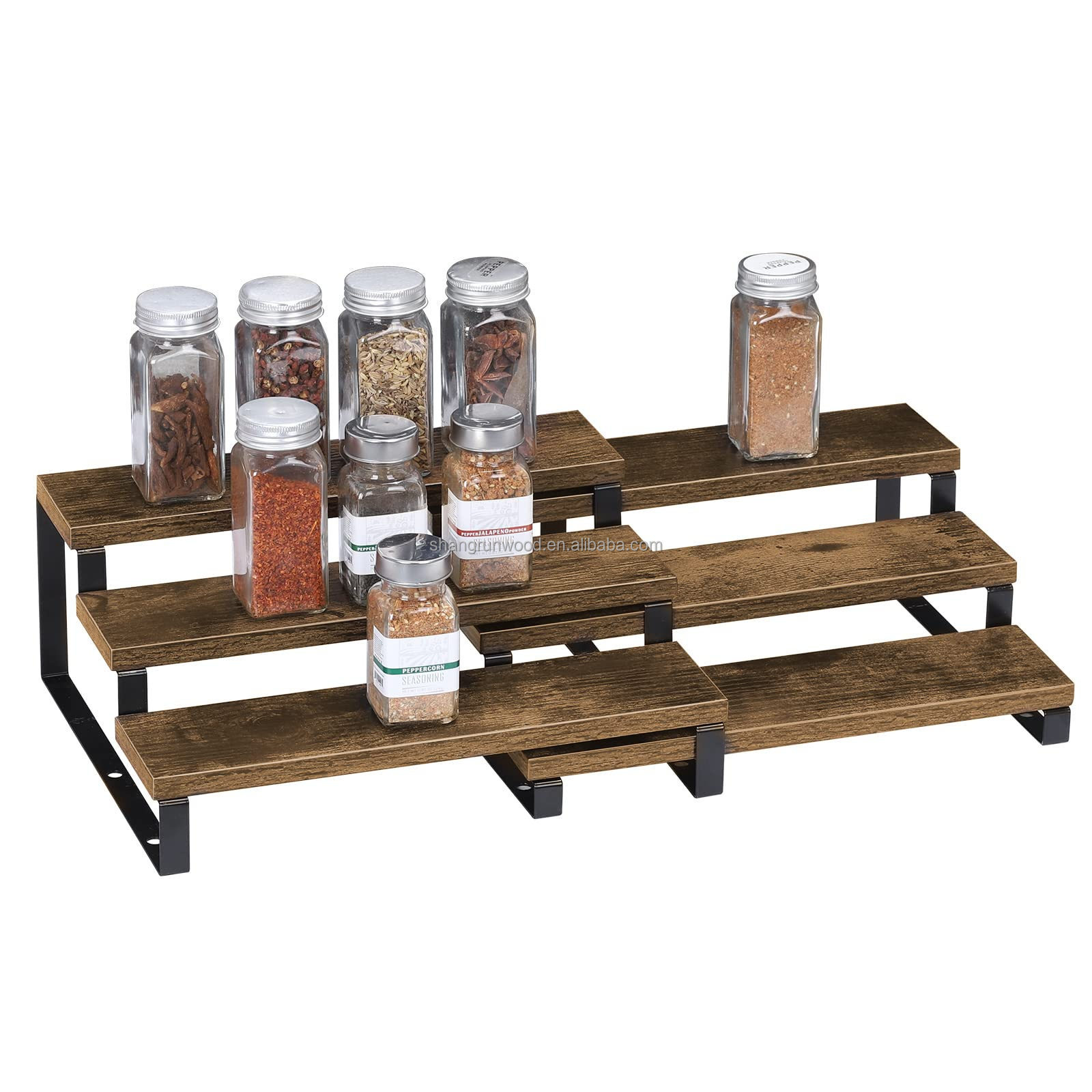 Kitchen Spice Storage Organizer Spices Seasoning Bottle Storage For Cabinet Storage Shelf 3 Tier Spice Drawer Organizer