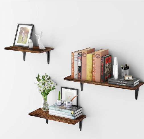 Customize Wall Shelf Home Decor Bathroom Kitchen Wall Storage 3 Wood Shelves Mount Decoration Furniture Floating Wall Shelf