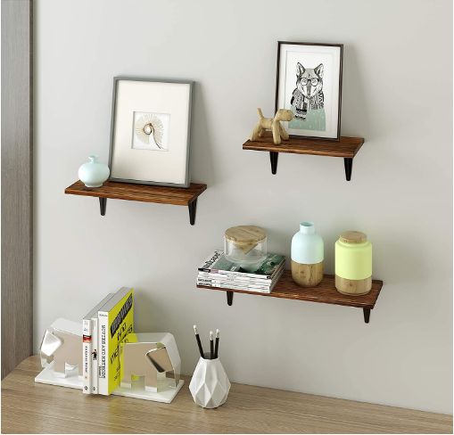 Customize Wall Shelf Home Decor Bathroom Kitchen Wall Storage 3 Wood Shelves Mount Decoration Furniture Floating Wall Shelf