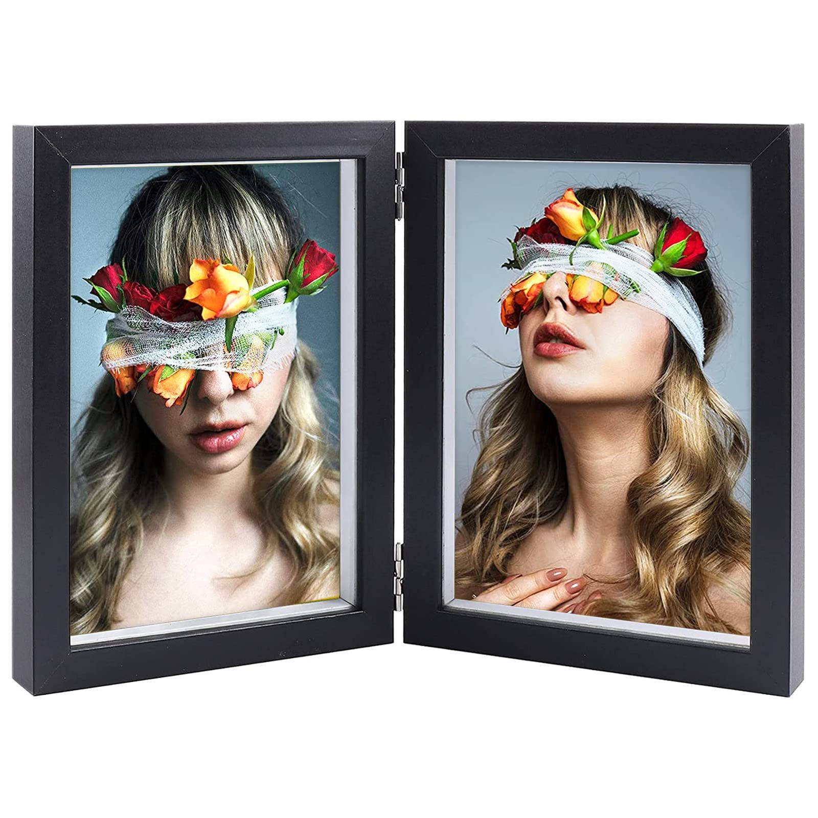 Modern Concise Double 5x7 Wholesale Photo Frame White Wood Art Picture Photo Frame Shadow Box Frame