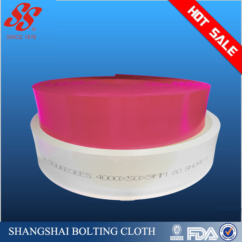 high quality silk screen printing squeegee roll polyurethane squeegee rubber/squeegee blade for screen printing