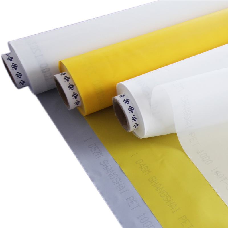 yellow white 80 90 100 110 120 150 200 250 300 mesh fabric polyester silk screen printing mesh/bolting cloth for screen printing