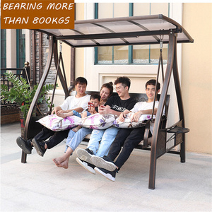 Patio Swing Aluminum Rocking Chair Garden  three Seat Swings Set Modern hanging sofa Leisure Chair outdoor Adult Swing