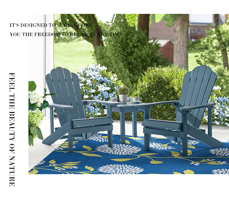 High Quality Waterproof Outdoor patio plastic woo Garden Chair Plastic Adirondack Chairs Folding Furniture