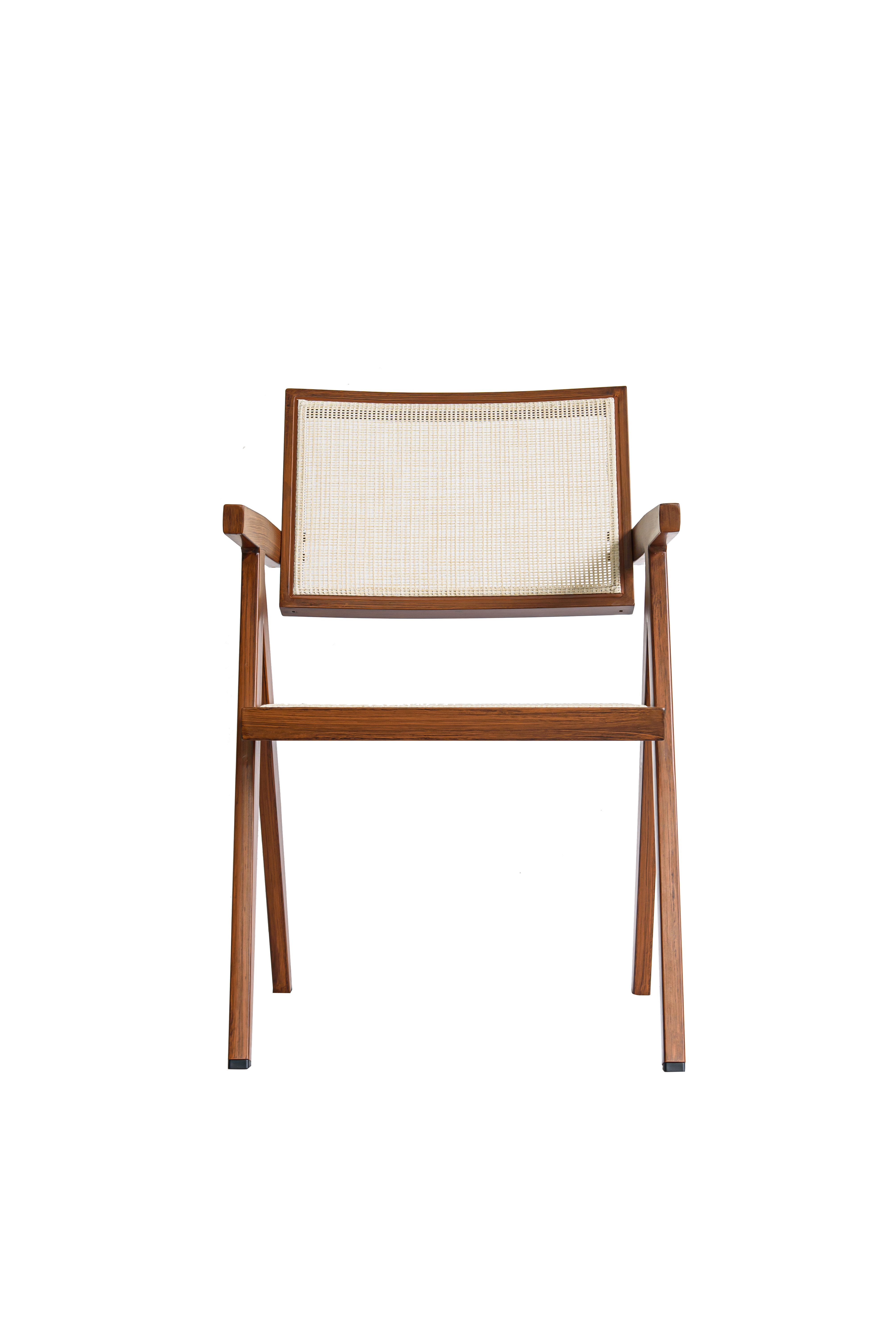 Garden furniture Chandigarh dining chair with wicker back armrests rattan cafe chair