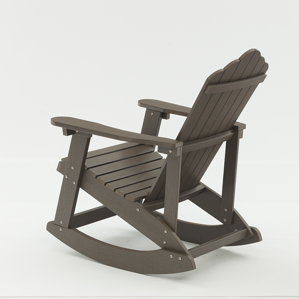 Outdoor garden furniture Eco Friendly Plastic Wood Adirondack Rocking Chair Garden Rocking Chair