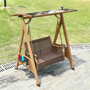 Garden Furniture PE Rattan Swing Sofa Bench Outdoor Rattan bench Hanging sofa chair