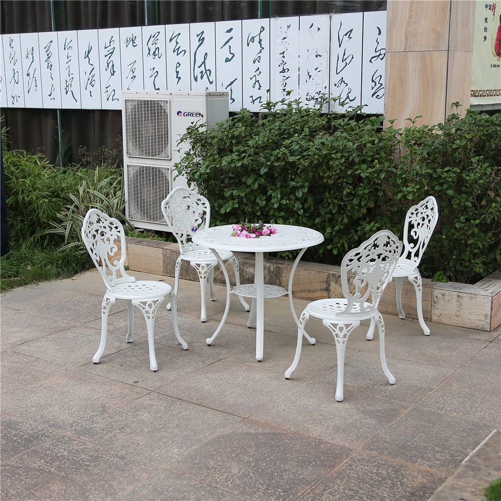 Patio balcony waterproof furniture outdoor star hotels dining cast aluminum chair,cast aluminum furniture