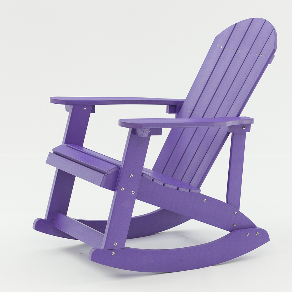 Outdoor garden furniture Eco Friendly Plastic Wood Adirondack Rocking Chair Garden Rocking Chair