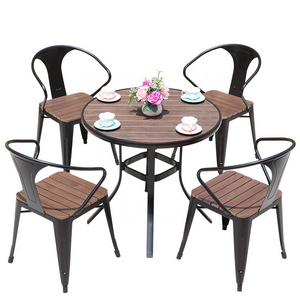 Modern design garden furniture Plastic wood patio chairs Vintage outdoor furniture Metal outdoor tables Patio restaurant chair