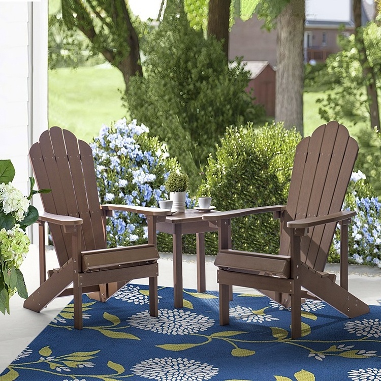 high quality furniture supplier outdoor garden wood plastic chair folding plas adirondack chair and stool  garden chair