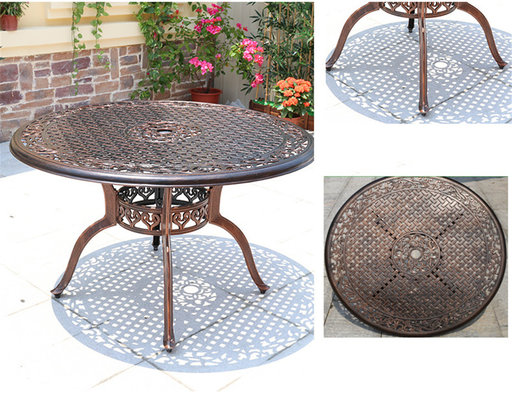 2022 hot sale Bistro Sets Metal Patio Chair Set Furniture Cast Antique Outdoor Aluminum Garden Patio Table and Chair Set