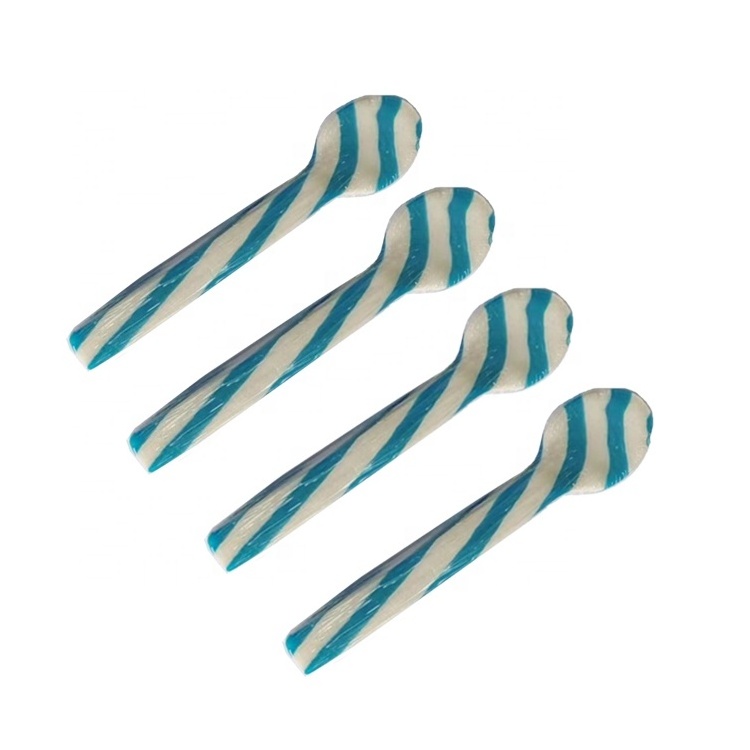 High selling Twist sweet Spoon candy cane colorful christmas handmade candy customized candy cane spoon