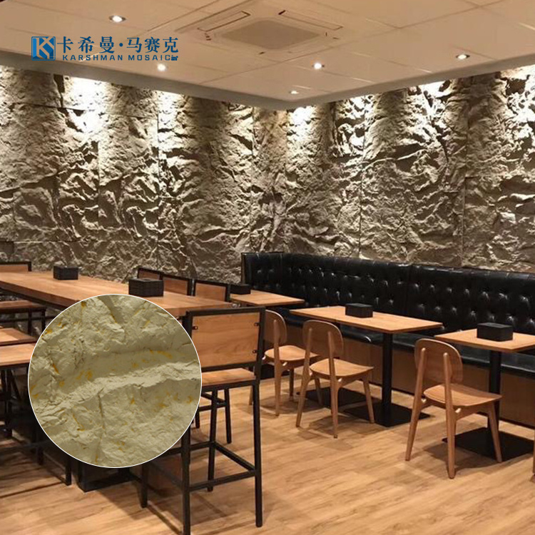 New Arrive Pillar Panel Stone Column Wraps Decorative Artificial 3D Pu Faux Pu Rock Veneer Stone Wall Panels