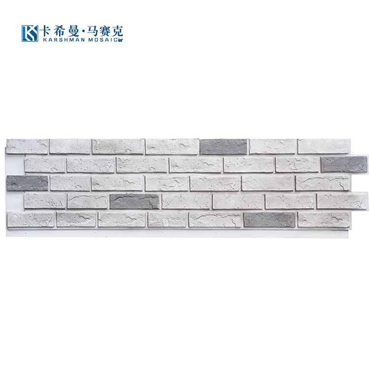 Pu Panel Exterior Decorative High Quality Faux Brick Cube Stone Wall Panel faux stone wall panels exterior