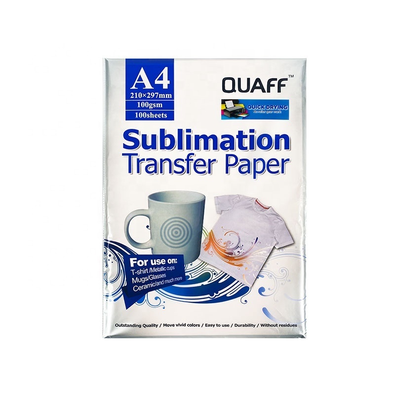 QUAFF Sublimation Paper  New Fast-Dry A4/A3/A3+ heat transfer paper 100gsm/125gsm for mug t-shirt MDF pillow stone