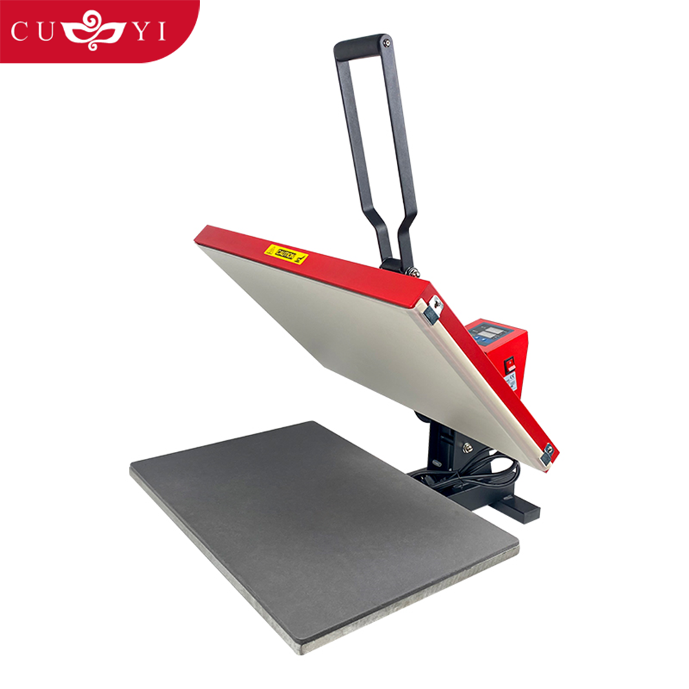 CUYI heat press machines 40*60 cm manual heat transfer printing machine for sublimation custom logo in T shirt