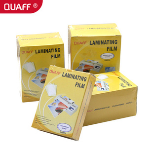 QUAFF hot Laminating pouch film High quality 250 mic 125 mic 80 mic 100 sheets for laminator