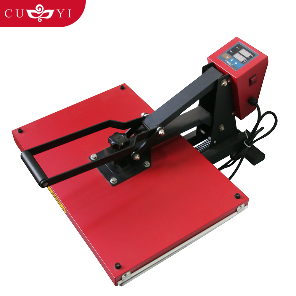 CUYI heat press machines 40*60 cm manual heat transfer printing machine for sublimation custom logo in T shirt