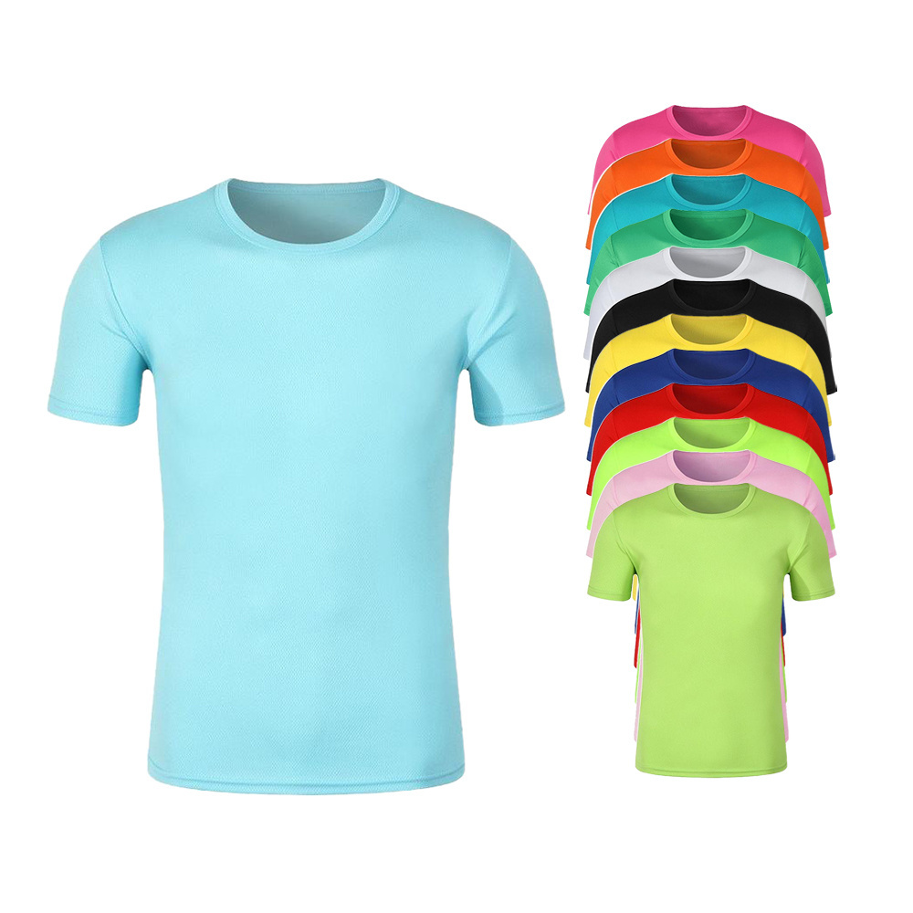 YZ-1001 quick-dry men's t shirts Round neck 100% Polyester fibre for heat transfer custom logo