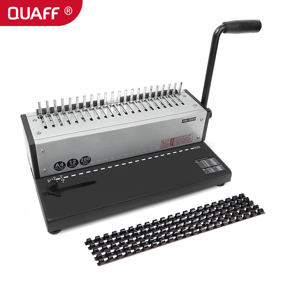 QUAFF SD-1201 Binding Machine Coil Spiral Comb Binding Machine A4 Commercial Punching And Binding Machine