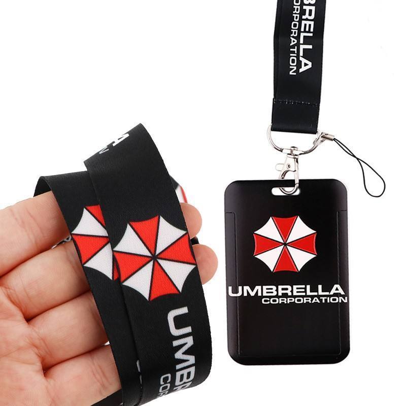 Wholesale Game Umbrella Logo Lanyard with Retractable Badge Holder ID Keychain Lanyard sublimation printed keychain