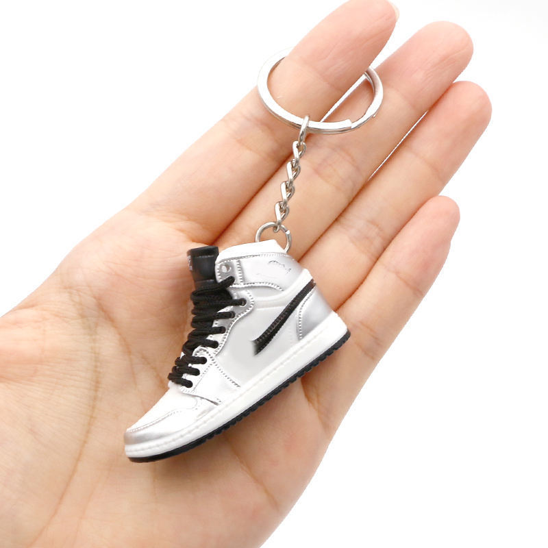 Wholesale PVC 3D Key Chain Mini Sports Shoes Basketball Shoes Model Basketball Shoes Key Chain Commemorative Gift