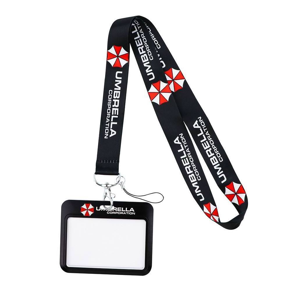 Wholesale Game Umbrella Logo Lanyard with Retractable Badge Holder ID Keychain Lanyard sublimation printed keychain