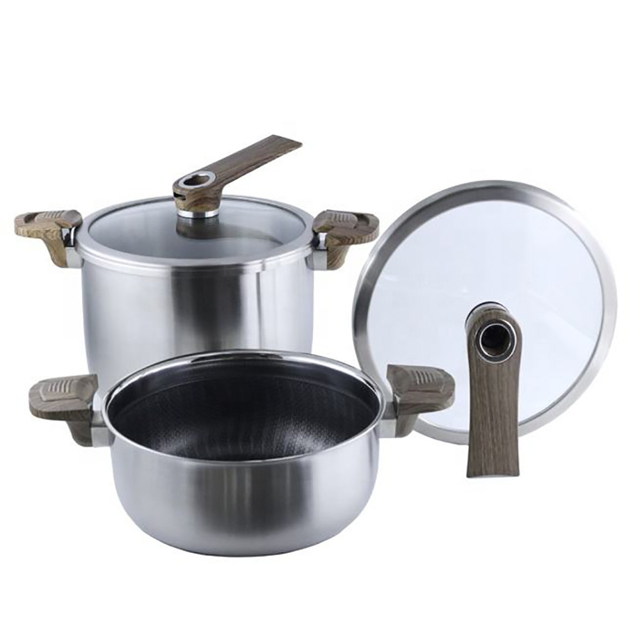 Good Quality Stainless Steel Micro Pressure Cooking Pot Large Capacity Non-stick Coating Stockpot Pressure Cooker