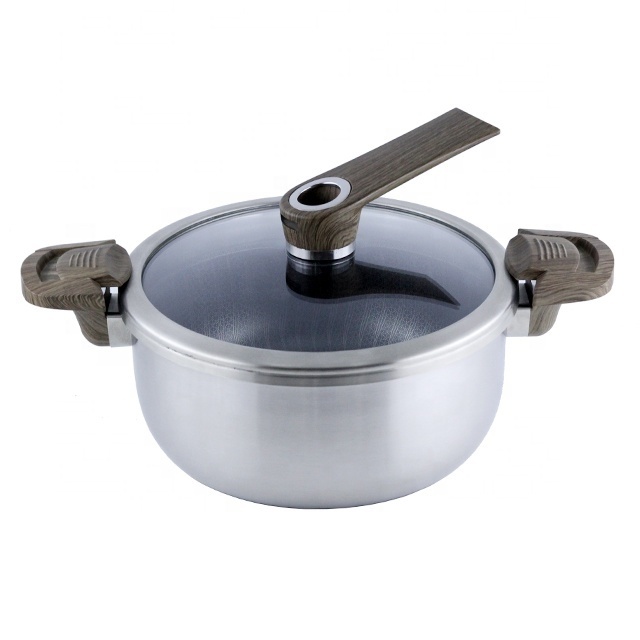 Wholesale German Healthy Pressure Cooking Pot Kitchen Hybrid Honeycmb Stainless Steel Stock Pot With Lid